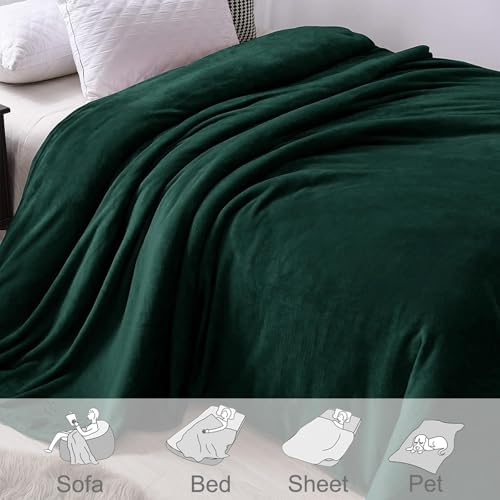 Exclusivo Mezcla Soft Fleece Throw Blanket for Couch - 50x70 Plush Flannel