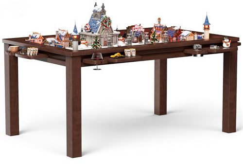 Convertible Multi-Game Table for 4-6 Players with Removable Top & Storage