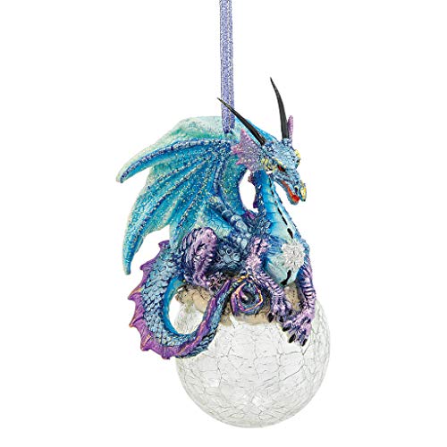 Design Toscano Frost The Gothic Dragon Holiday Ornament Frost / Twin Christmas Decoration