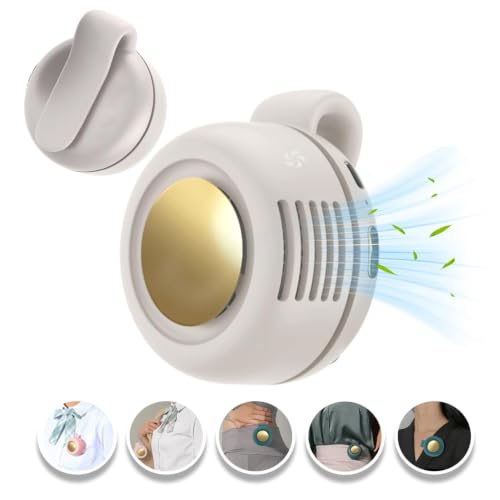 Portable Clip-On Fan USB Rechargeable 360-Degree Rotatable Mini Fan White