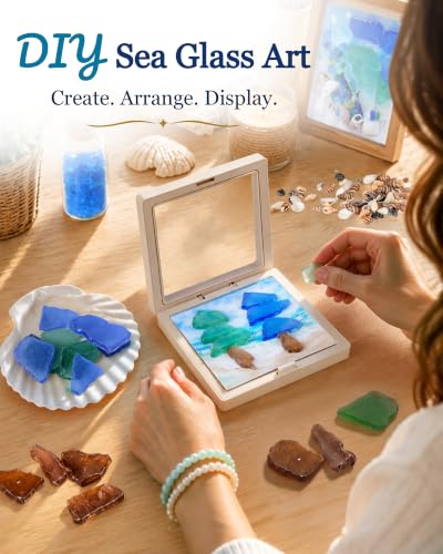 Quanquer Blue Green Sea Glass Advent Calendar 2026 for Women & Teen Girls Jewelry DIY Craft