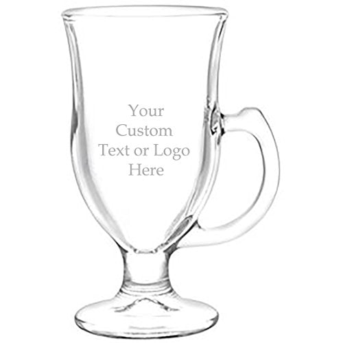 Custom Engraved Irish Coffee Glass 8oz - Personalized Gift for Him & Her (Single Glassware)