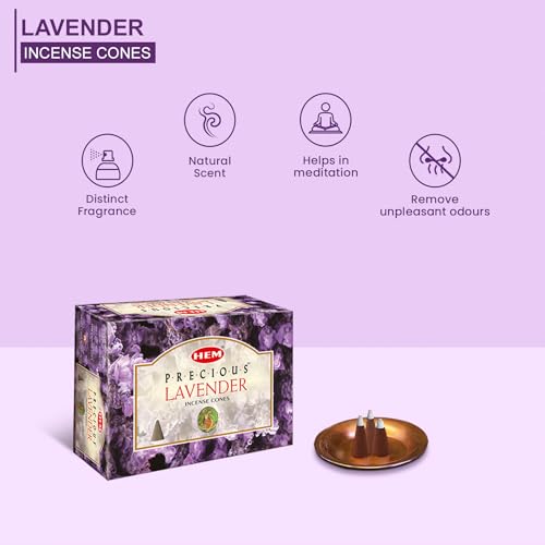 Lavender Incense Cones - Natural Long-Lasting Aroma for Meditation