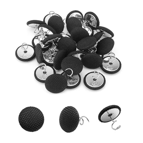 30 Pack Black Twist Pins for Upholstery and Fabric Fixing