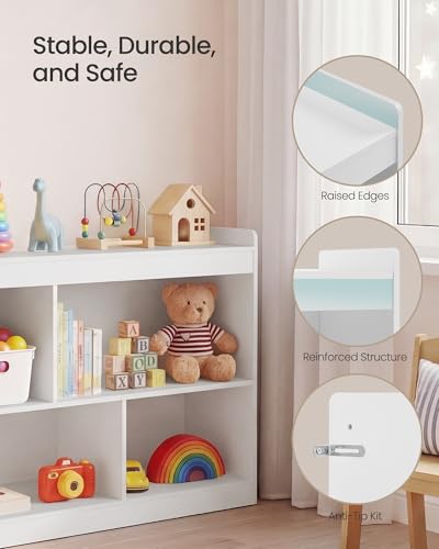 Kids' Toy Storage Shelf with 5 Compartments, Montessori Organizer Unit
