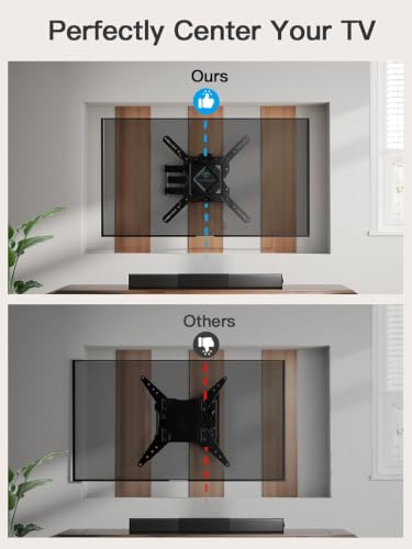 Full Motion TV Wall Mount for 27-60 Inch Flat and Curved TVs