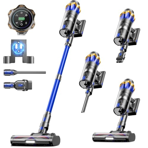 JELLYPIG Cordless Stick Vacuum Cleaner, 55KPa 650W Wireless Vac for Pet Hair