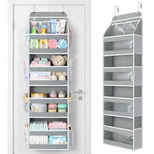 5-Tier Over the Door Hanging Organizer with Clear PVC Windows