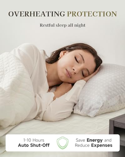 Heated Mattress Pad Queen Size with Dual Control & Timer