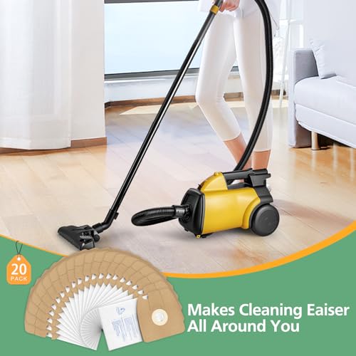 20 Pack Vacuum Bags for Eureka Mighty Mite 3670 3680 Canister Vacuums - Strong Compatibility