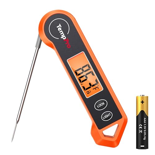 Digital Instant Read Meat Thermometer with Auto-Rotating Backlit Screen