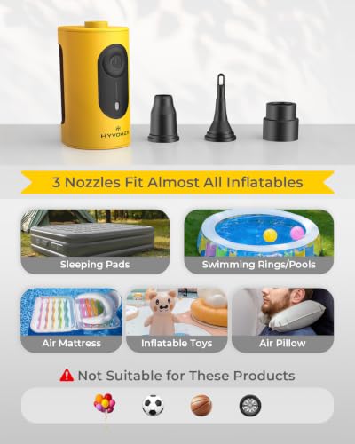 Portable Electric Air Pump for Inflatables - 4000mAh Rechargeable Air Pump
