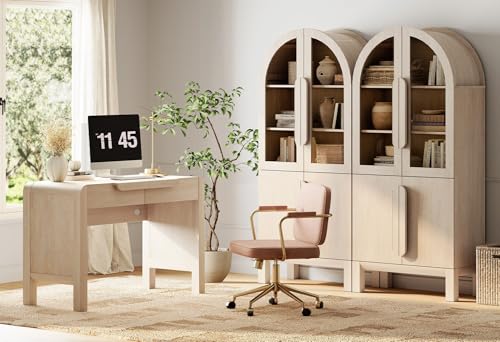 3-Piece Home Office Furniture Set: 47" Desk with Charging Station & 2 Bookcases