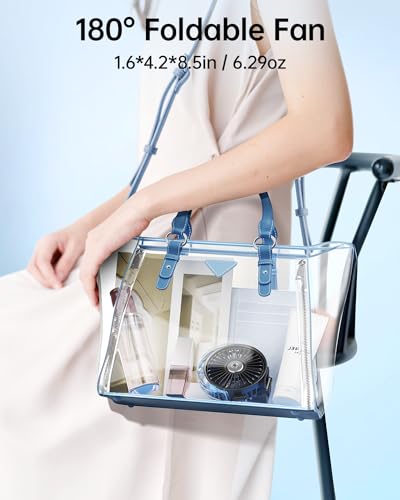 Portable Misting Fan, 180° Foldable Handheld Fan with Water Spray