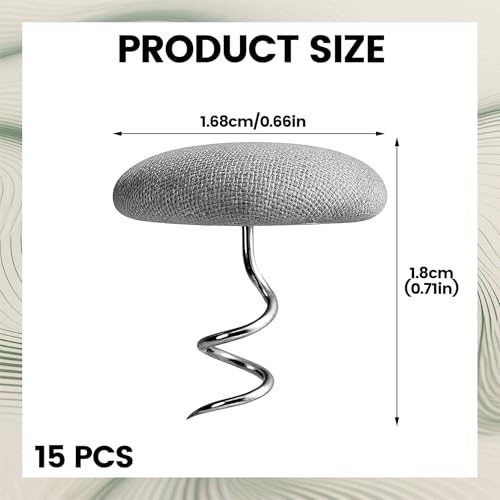 15Pcs Upholstery Twist Pins for Sofa Covers & Bed Skirts