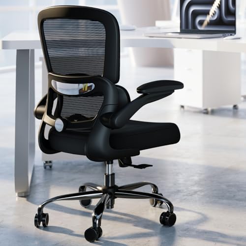 Ergonomic Mesh Office Chair with Adjustable Lumbar Support - Black