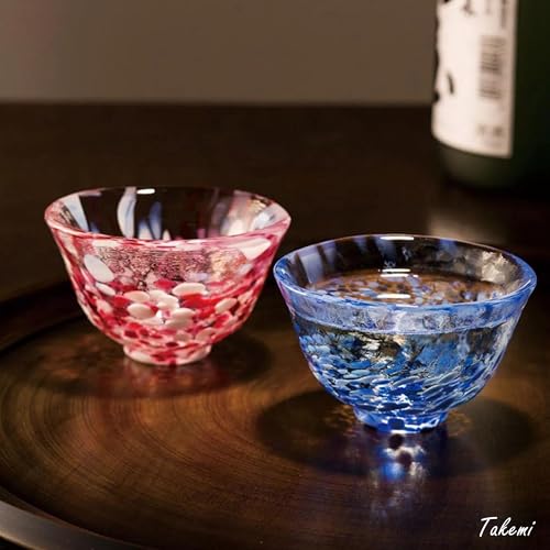 Japanese Handcrafted Sake Cup - Cherry Blossom & Spring Water, 1.7 oz, Made in Japan