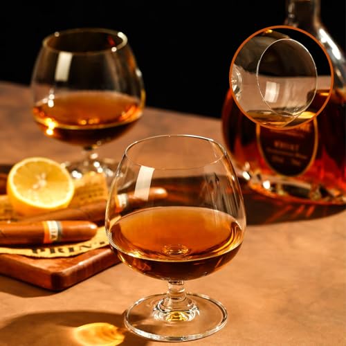 Physkoa Set of 4 22 oz Large Brandy Snifter Glasses - Cognac & Spirits Tasting