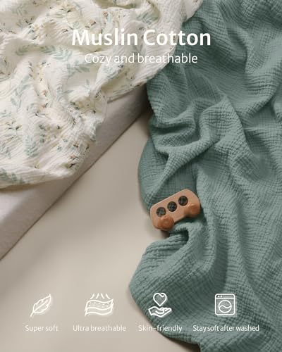 Muslin Changing Pad Cover 2-Pack Ultra Soft Breathable Cotton