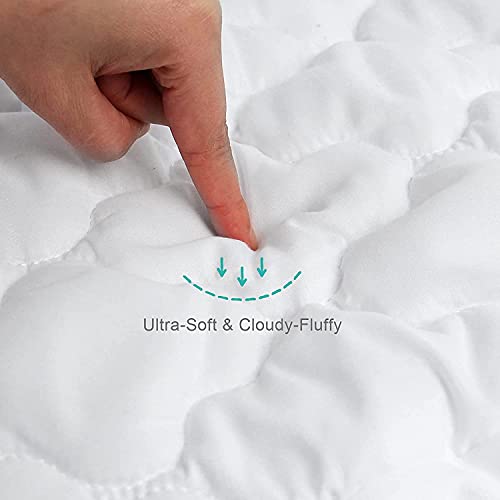 Biloban Waterproof Crib Mattress Protector Pad - 52x28 Quilted & Noiseless