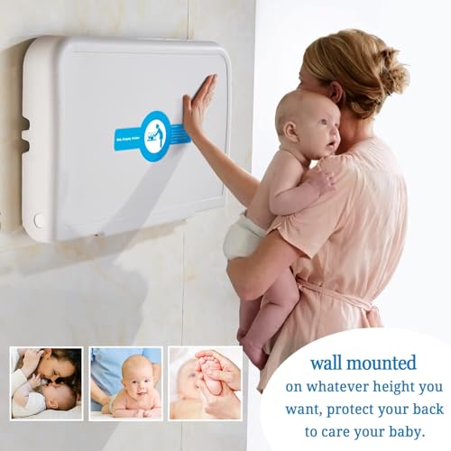 Wall Mounted Baby Changing Station - Horizontal Foldable Diaper Table