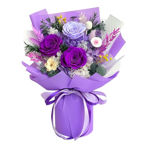 Preserved Rose Flower Bouquet in Gift Box | Handmade Eternal Roses
