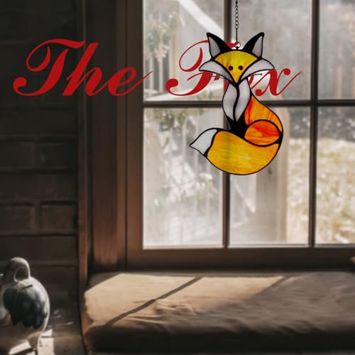 Handmade Fox Stained Glass Suncatcher | 6.5" Window Decor