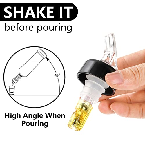 12 Pack Measured Liquor Bottle Pourers 1.5oz Automatic Jigger for Home Bar