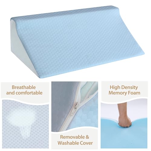 Memory Foam Wedge Pillow for Side Sleepers | Back & Leg Support
