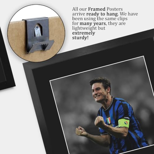 Javier Zanetti Autographed 16x12 Framed Soccer Photo - Supporters Gift, Portrait Variation