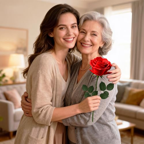 Single Preserved Red Rose in Luxury Gift Box - Real Forever Rose