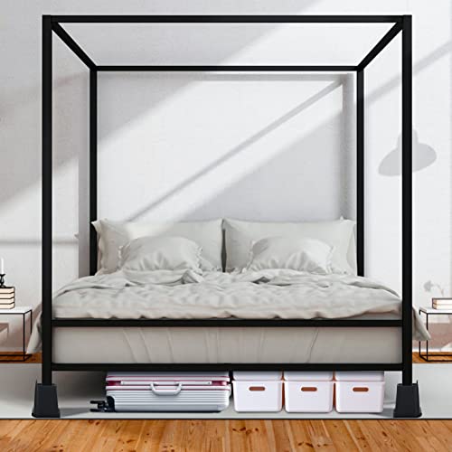 6 Inch Heavy Duty Bed Risers - 4 Pack Furniture Lifts for Stability