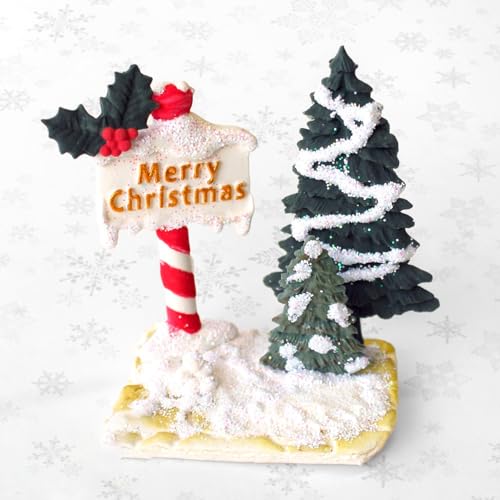 Christmas Tree Silicone Molds 4pc m136 - Pine, Snowflake & Fir Fondant & Chocolate Molds