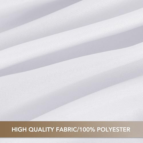 Square White Tablecloth 54x54 Inch, 2-Pack Washable Polyester Table Cover