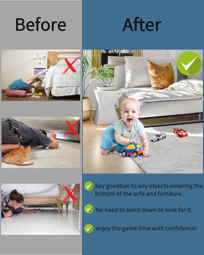 Under Couch and Bed Toy Blocker - 394-Inch Gap Guard for Pets and Kids