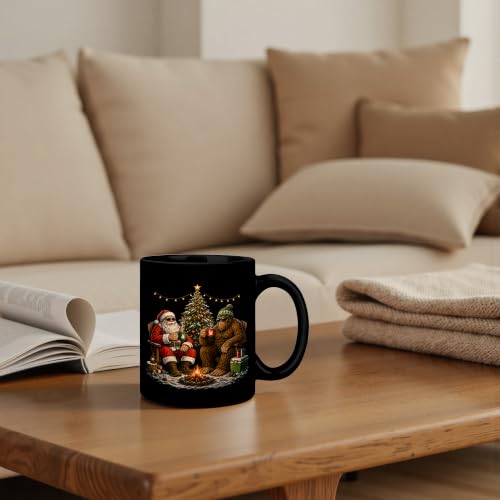Funny Bigfoot Santa Christmas Mug 11 oz - DEQSX 12Child