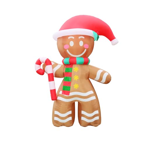 Action Air 7.9 ft Inflatable Gingerbread Man Christmas Yard Decor with LED Lights