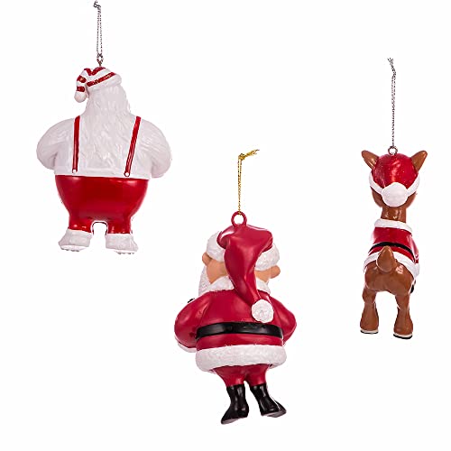 Rudolph The Red-Nosed Reindeer Blow Mold Ornament 3-Piece Set - Holiday Decorations