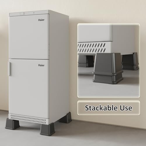 3-Inch Bed Risers - Heavy Duty L-Shaped Furniture Elevators, 6 Pack