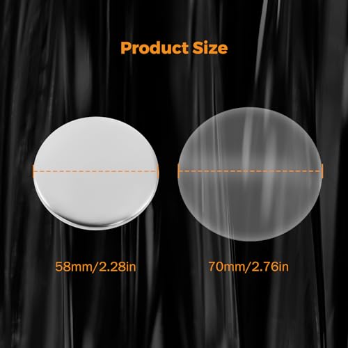 58mm Pocket Mirror Button Maker Supplies - 100 Sets Blank Metal Refills