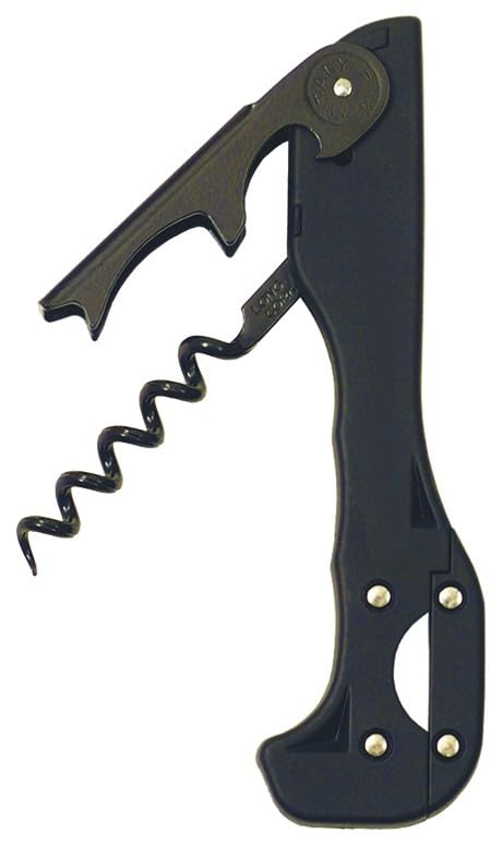 Franmara Boomerang Two-Step Corkscrew with Soft-Touch Black Handle