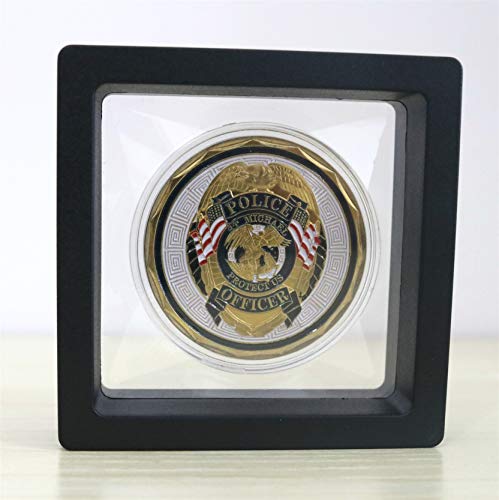 3D Floating Display Case for Challenge Coins, Medals and Collectibles - Black