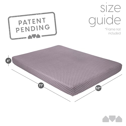 Full Size Memory Foam Futon Mattress - 6-Inch Thick with Washable Cover
