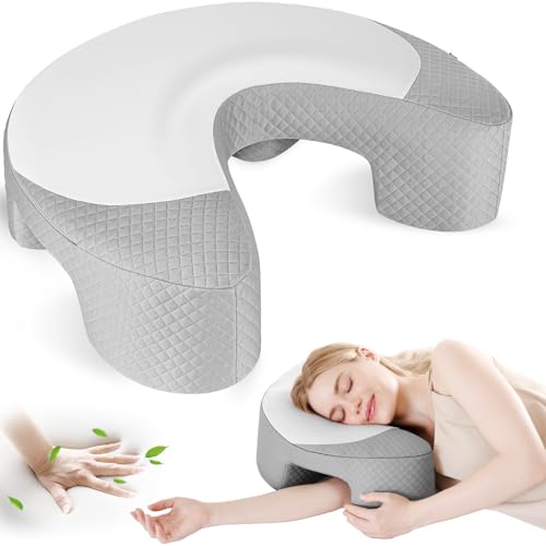 Ergonomic Side Sleeper Pillow with Arm Holes for Neck Support