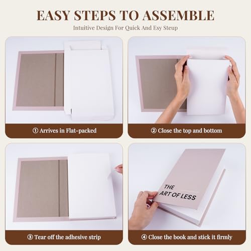 3-Piece Decorative Faux Book Set for Coffee Table and Shelf Decor