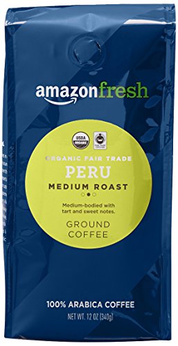 Organic Fair Trade Peru Ground Coffee Medium Roast 12 Ounce