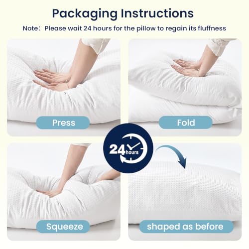 Waffle Weave Body Pillow for Side Sleepers - 20x54 Inch