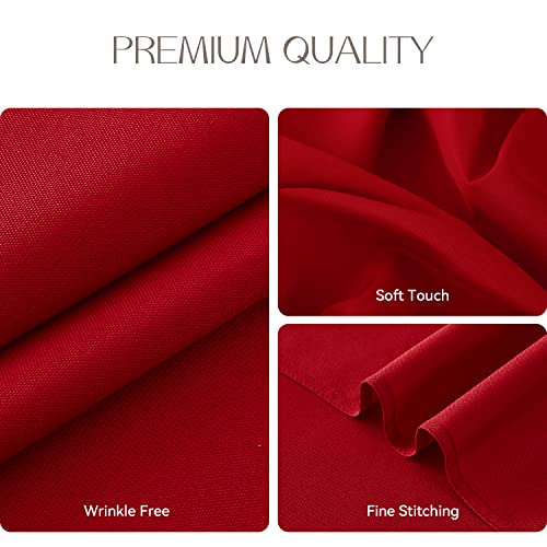 Romanstile Red 54x78 in Rectangle Tablecloth Waterproof & Wrinkle-Resistant