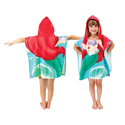Disney Little Mermaid Ariel Kids 100% Cotton Hooded Bath & Beach Towel