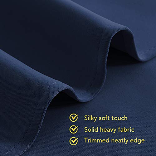 NICETOWN Blackout Draperies Curtains, All Season Thermal Insulated Solid Grommet Top Blackout Curtains/Drapes for Kid's Room (Navy, 1 Pair, 42 x 45 Inch)